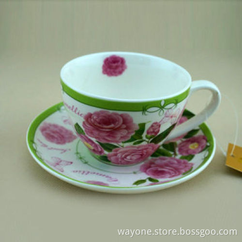 220cc Cup Saucer, Comes with 6 Cups and 6 Saucer in gift box, 2-set is Workable, Food Safe